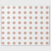 Polka Dots Glitter Wit Vonk Roze Bruids Blush Cadeaupapier (Vlak)