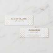 Polka Dots Gold Mini Visitekaartje (Voorkant / Achterkant)