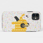 Polka Dots Happy Dancing Elephant iPhone 5 Hoesje (Achterkant (horizontaal))