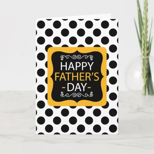 Polka Dots Happy Fathers Dag Kaart (Voorkant)