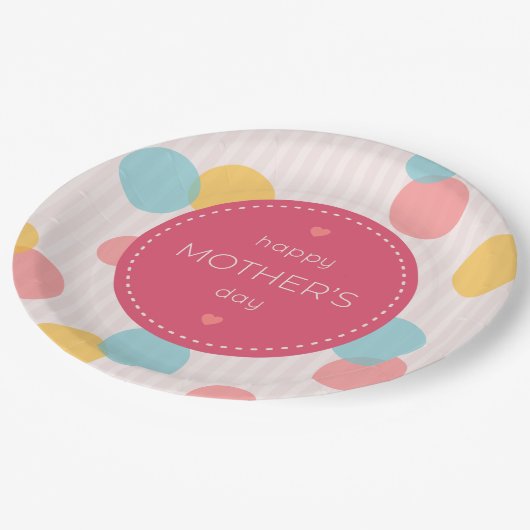Polka Dots Happy Moederdag | Bord papier (Gekanteld)