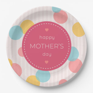 Polka Dots Happy Moederdag Bord papier