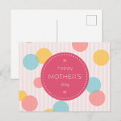 Polka Dots Happy Moederdag | Briefkaart (Voorkant / Achterkant)