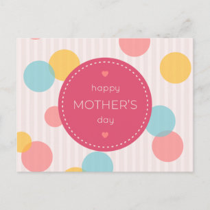 Polka Dots Happy Moederdag Briefkaart