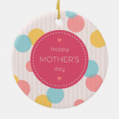 Polka Dots Happy Moederdag | ORNAMENT (Achterkant)