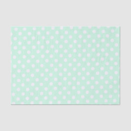 polka dots in pastel mint green tissuepapier