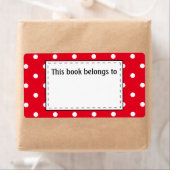 Polka Dots in rood en wit Etiket (Insitu)