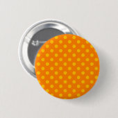 Polka Dots Large - Amber on Oranje Ronde Button 5,7 Cm (Voorkant /achterkant)