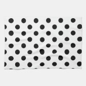 Polka Dots Large - Black on White Theedoek (Horizontaal)