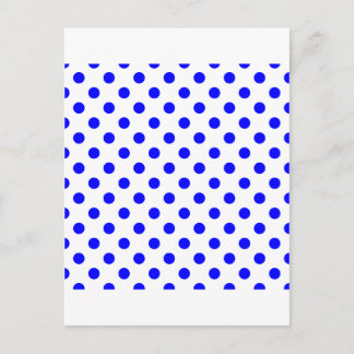 Polka Dots Large - Blue on White Briefkaart