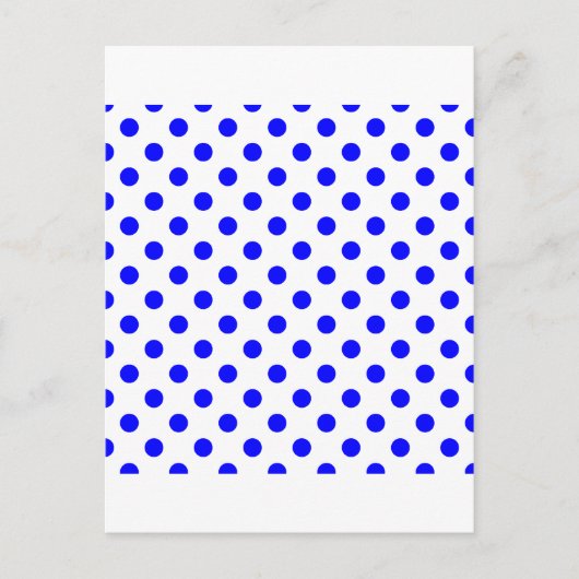 Polka Dots Large - Blue on White Briefkaart (Voorkant)