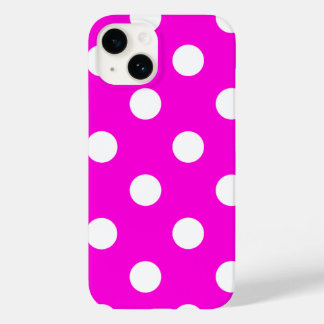 Polka dots magenta #FF00DC Case-Mate iPhone 14 Hoesje