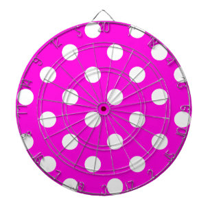 Polka dots magenta #FF00DC Dartbord