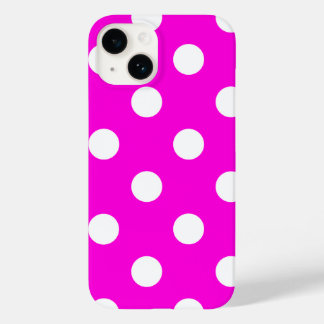 Polka dots magenta #FF00DC Hoesje-Mate iPhone Case