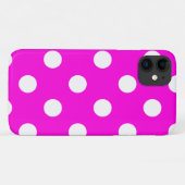 Polka dots magenta #FF00DC Hoesje-Mate iPhone Case (Achterkant (horizontaal))