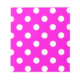 Polka dots magenta #FF00DC Notitieblok