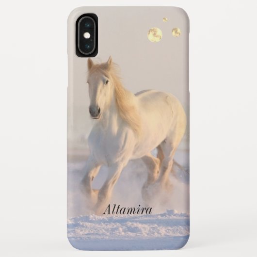Polka dots, mooi wit paard & strand Case-Mate iPhone case (Achterkant)