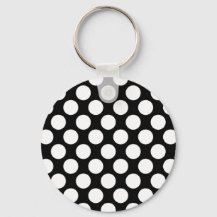 Polka Dots on Black Sleutelhanger