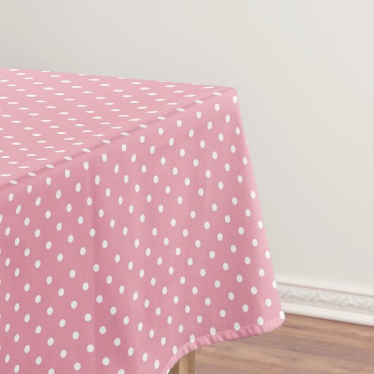 Polka Dots on Pink Tafelkleed (Voorbeeld)