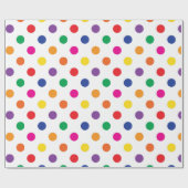 Polka Dots on White Cadeaupapier (Vlak)