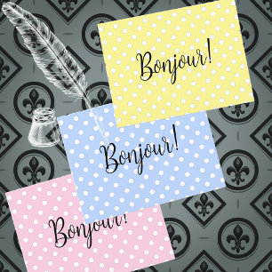 Polka Dots on Yellow Briefkaart