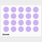 Polka Dots op Paarse Ronde Sticker (Vel)