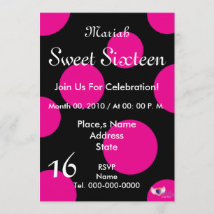 Polka Dots Paradise Sweet Sixteen - Aanpassen Save The Date