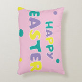 Polka Dots Pastel Pink Happy Easter Accent Kussen (Voorkant(Verticaal))