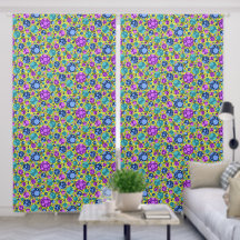 Polka Dots Patroon in Roze Blauw Blauwgroen -
