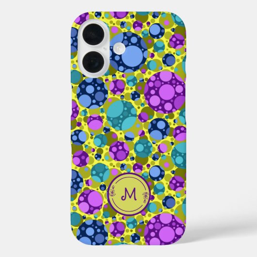 Polka Dots Patroon in Roze Blauw Blauwgroen - Case-Mate iPhone Case (Achterkant)