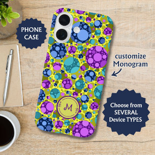 Polka Dots Patroon in Roze Blauw Blauwgroen - iPhone 16 Hoesje