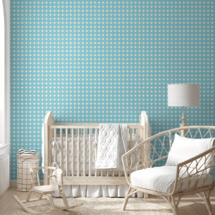 Polka Dots Patroon Lichtblauw Kwekerij Deco Behang