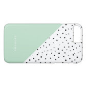 Polka Dots Patroon Mint Abtract Gepersonaliseerd Case-Mate iPhone Case (Achterkant (Horizontaal))