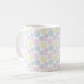 Polka dots patroon Paarse geel roze Koffiemok (Voorkant links)