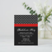 Polka Dots Pattern Bachelorette Party nodigt uit Kaart (Staand voorkant)