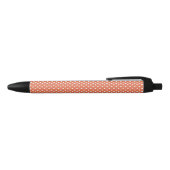 Polka Dots Pattern Burnt Sienna Zwarte Inkt Pen (Bovenkant)