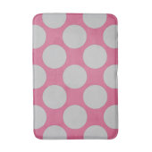  Polka Dots Pattern elke kleur op Roze Badmat (Voorkant Verticaal)