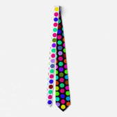 Polka Dots Pattern kleurde + je rug. en ideeën Stropdas (Achterkant)