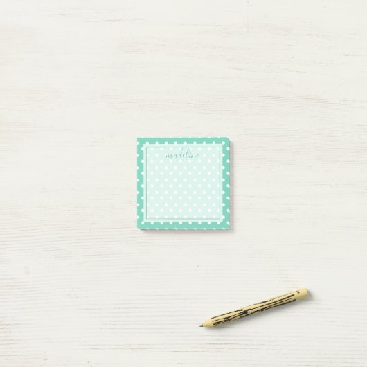 Polka Dots Pattern  | Opmerking van Post-it® Notes (Op bureau)