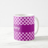 Polka Dots Personalized Name Mok (Voorkant rechts)