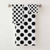 Polka Dots, Polka Dot Pattern, Black and White Bad Handdoek (Insitu)