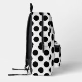 Polka Dots, Polka Dot Pattern, Black and White Bedrukte Rugzak (Links)
