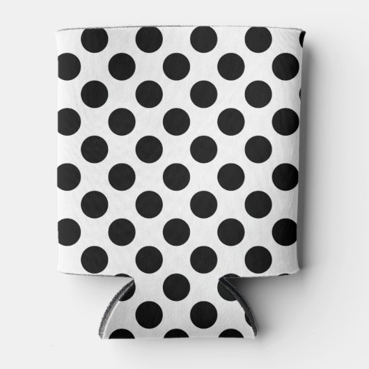 Polka Dots, Polka Dot Pattern, Black and White Blikjeskoeler (Voorkant)