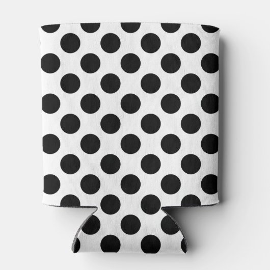 Polka Dots, Polka Dot Pattern, Black and White Blikjeskoeler (Achterkant)