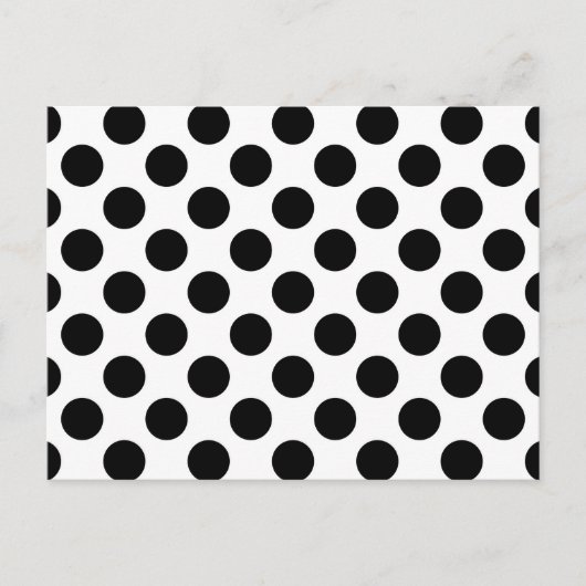 Polka Dots, Polka Dot Pattern, Black and White Briefkaart (Voorkant)