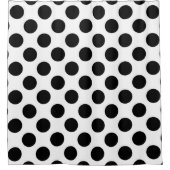 Polka Dots, Polka Dot Pattern, Black and White Douchegordijn (Voorkant)