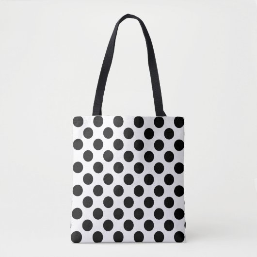 Polka Dots, Polka Dot Pattern, Black and White Draagtas (Voorkant)