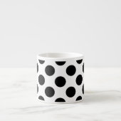 Polka Dots, Polka Dot Pattern, Black and White Espresso Kop (Voorkant)