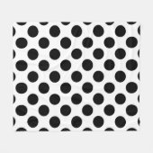 Polka Dots, Polka Dot Pattern, Black and White Fleece Deken (Voorkant (Horizontaal))
