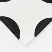 Polka Dots, Polka Dot Pattern, Black and White Fleece Deken (Hoek)